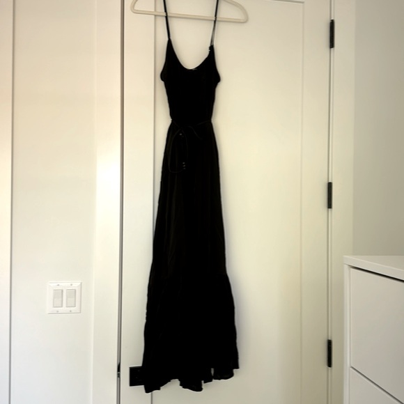 NWT Jcrew Black Flowy Dress with tie waist - Picture 4 of 6